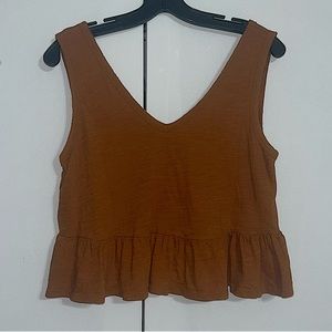 Target brand tank top with ruffle. Size M.